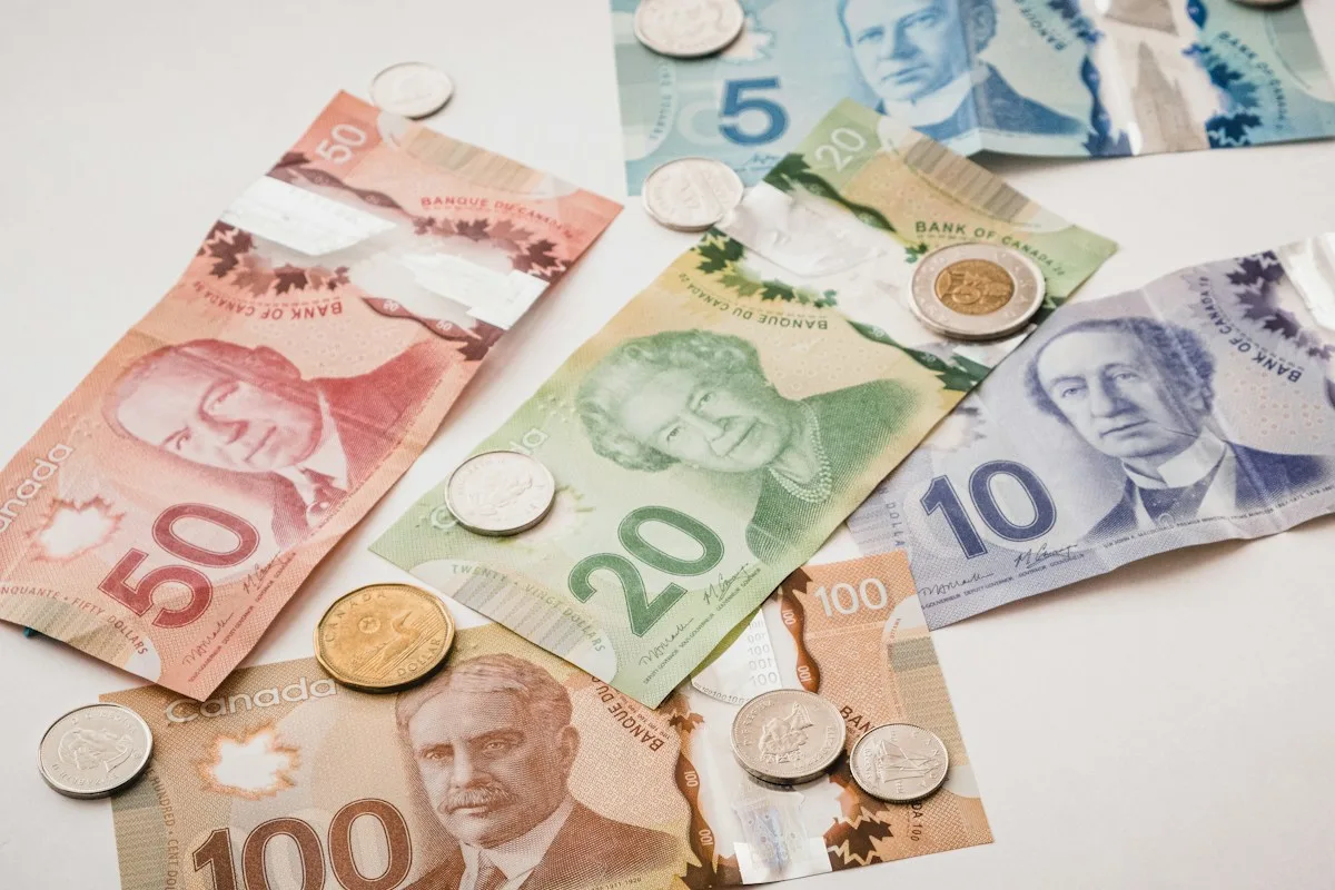 Canadian dollar banknotes showing the money needed as proof of funds for a Canada student visa