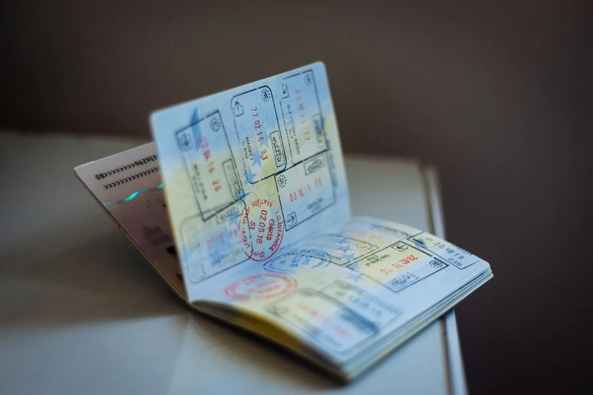 Passport for a student travelling to the USA on a Fulbright scholarship for international students