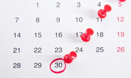 Calendar with pinned dates showing when to apply for scholarships
